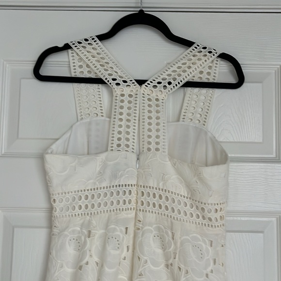 J. Crew Collection Ivory Austrian Eyelet Lace Midi Dress - Picture 12 of 15